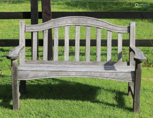 VINTAGE HARDWOOD GARDEN BENCH