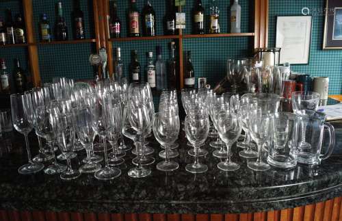 LOT OF APPROXIMATELY 60 WINE GLASSES