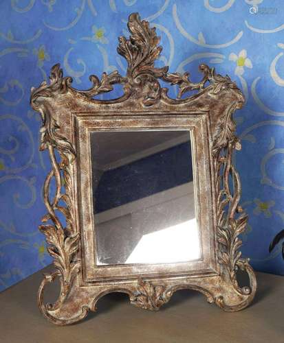 VENETIAN CARVED WOOD FRAMED VANITY MIRROR