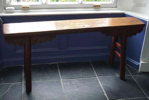 CHINESE HARDWOOD BENCH