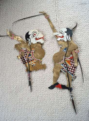 2 INDONESIAN SHADOW PUPPETS