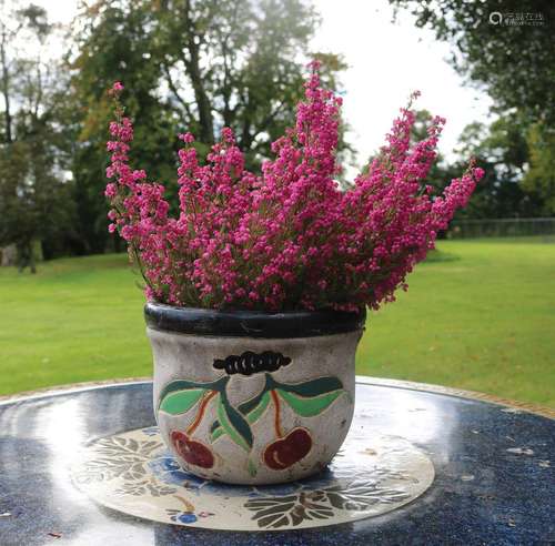 CHINESE POLYCHROME JARDINIERE