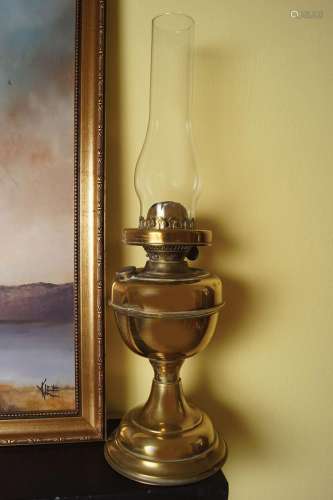 VICTORIAN BRASS OIL LAMP