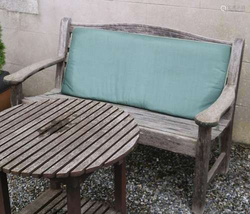 VINTAGE HARDWOOD GARDEN BENCH