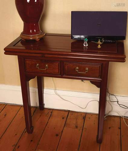 CHINESE HARDWOOD TEA TABLE