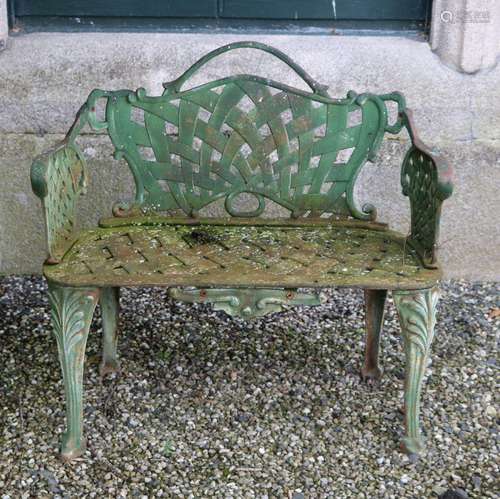 VINTAGE CAST IRON GARDEN BENCH