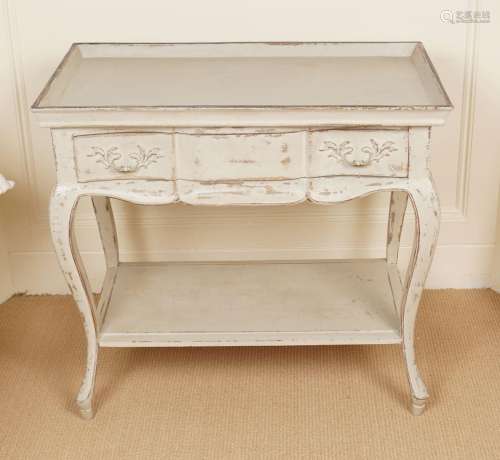 FRENCH PROVINCIAL PAINTED TRAY TOP TABLE