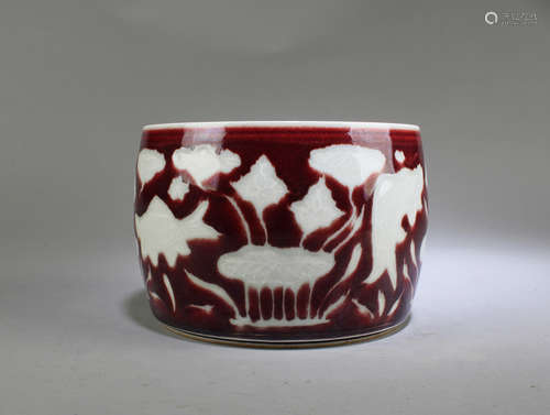 Chinese Ox Blood Color Cricket Container