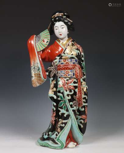 Japan, Imari porseleinen figuur van een geisha, 19e/20e eeuw...