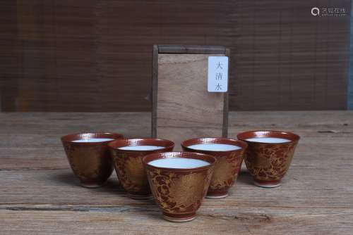 大日本永乐造金兰手九谷茶杯