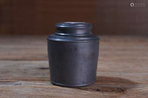 明治时期点铜老锡罐