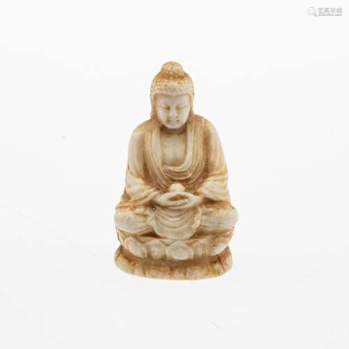 Miniatur-Schnitzerei, Buddha Ostasien um 1900