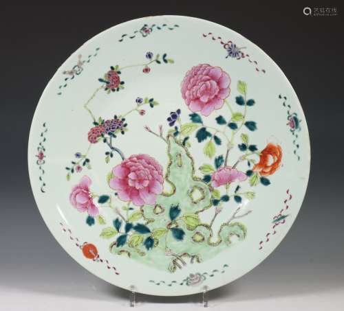 China, porseleinen famille rose schotel, 19e eeuw,