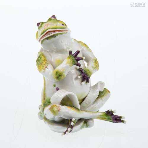 Figur: Frosch mit Schriftband Ich bin kein Frosch. Emil Paul...