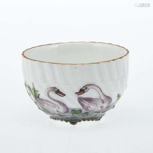 Obertasse Schwanendessin / Schwanenservice. Meissen um 1860.