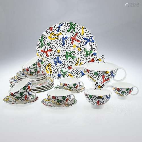 22tlg. Teeservice Keith Haring. Villeroy & Boch, Mettlac...