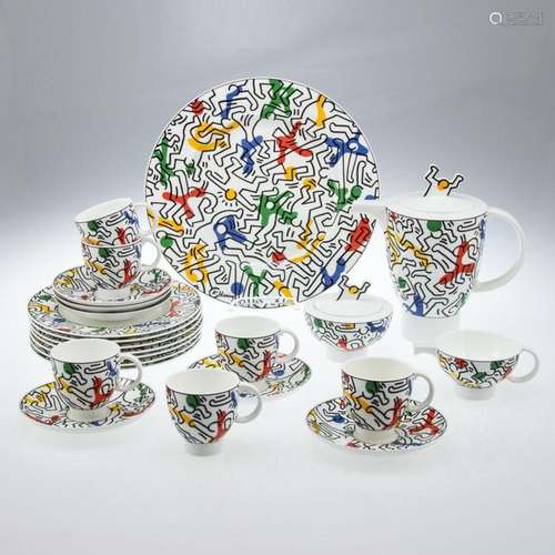 22tlg. Kaffeeservice Keith Haring. Villeroy & Boch, Mett...