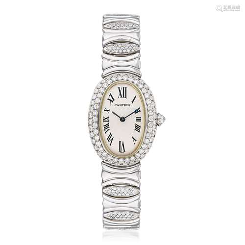 Cartier Baignoire in 18K White Gold