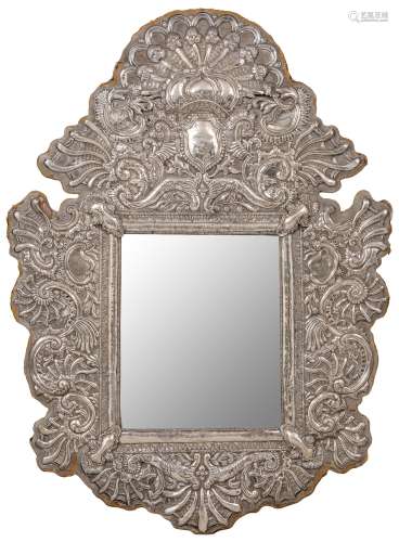 Mirror; Novo-Hispanic work, c. 1760-1770. Carved