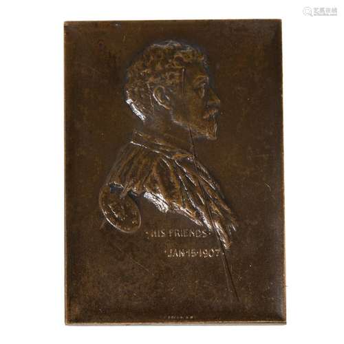 Frederic S. Lamb Bronze Galvano Plaque 1907