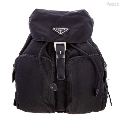 A Prada Nylon Drawstring Backpack