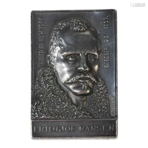 Fridtjof Nansen Plaque 1897, Pewter