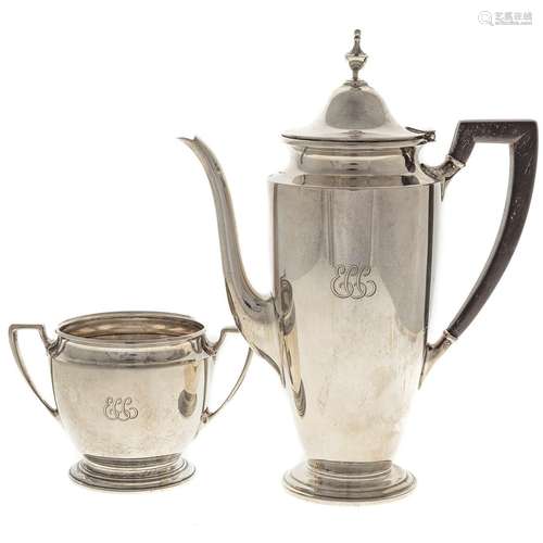 Tiffany & Co. Sterling Coffee Pot and Sugar Bowl