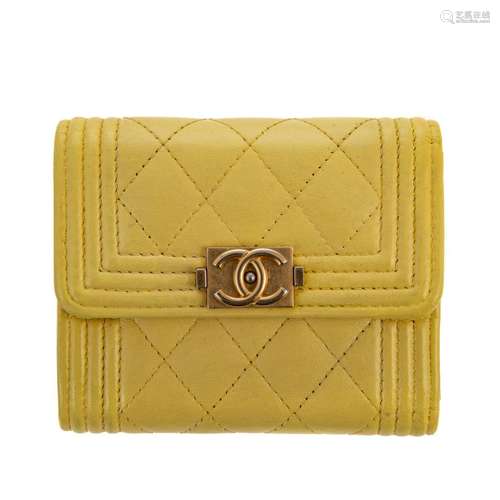 A Chanel Boy Small Flap Wallet