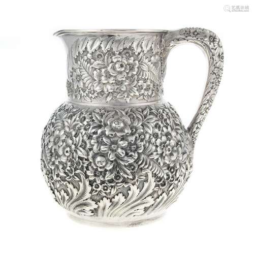 Tiffany & Co. Sterling Repousse Water Pitcher