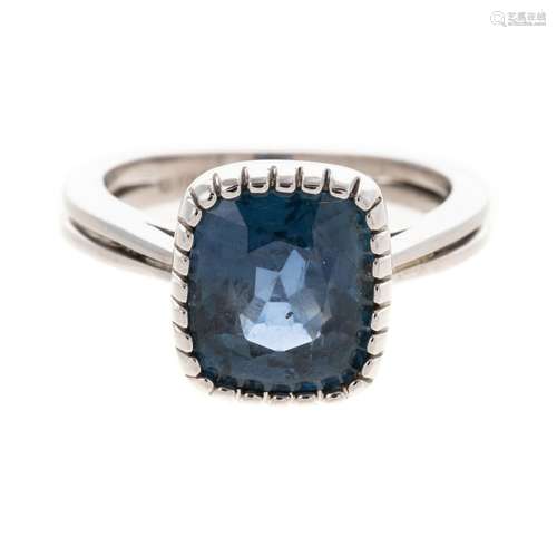 A 5.35 ct Unheated Burmese Sapphire Ring in Platinum