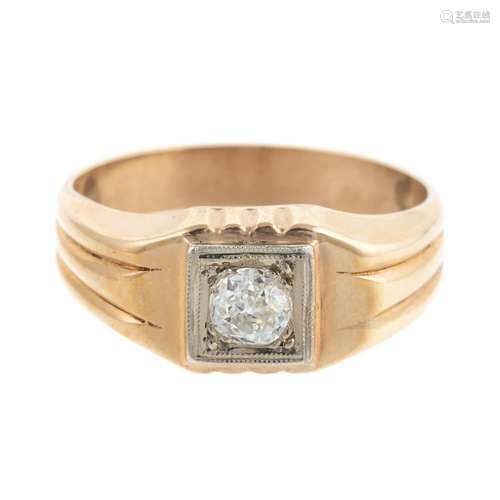 An Old European Cut Diamond Ring in 14K