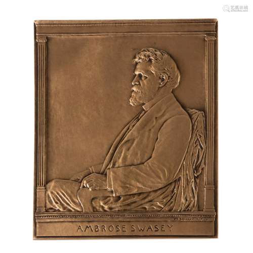 1915 Ambrose Swasey Plaquette in Bronze