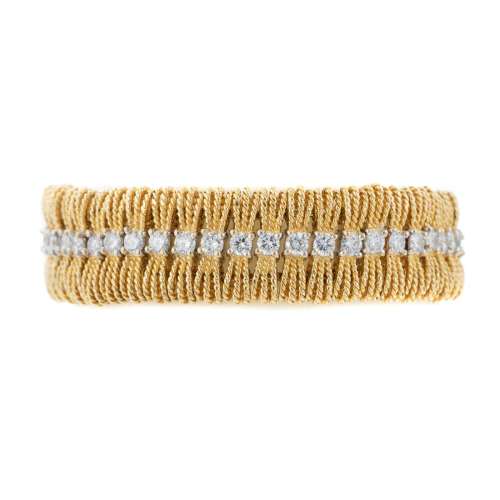 A Sliding Link Diamond Bracelet in 18K Yellow Gold