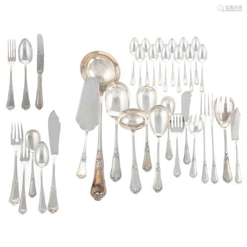 Extensive Bruckmann Sterling Flatware Service