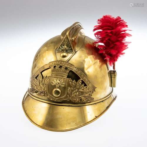 Feuerwehrhelm, Frankreich um 1900