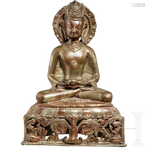 A Nepalese/Tibetan Buddha statuette, 20th century