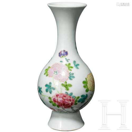 A famille rose vase, probably 18th century