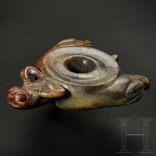 A Chinese turtle and dragon jade figurine, Hongshan