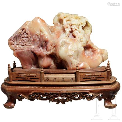 A fine Chinese soapstone carving, early 20th century