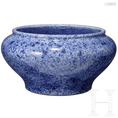 A Chinese powder blue glazed water pot, 18th century