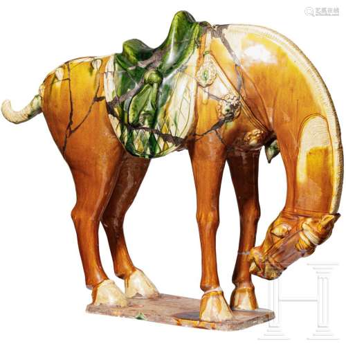 A Chinese Sancai-glazed Tang horse, 618 - 907