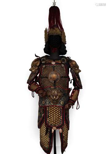 RARE CHINESE MING ARMOR SUIT AND HELMET