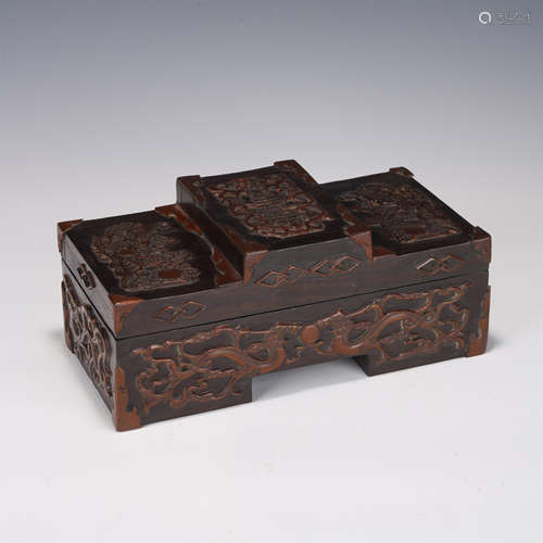 A CARVED BOXWOOD SCHOLAR BOX