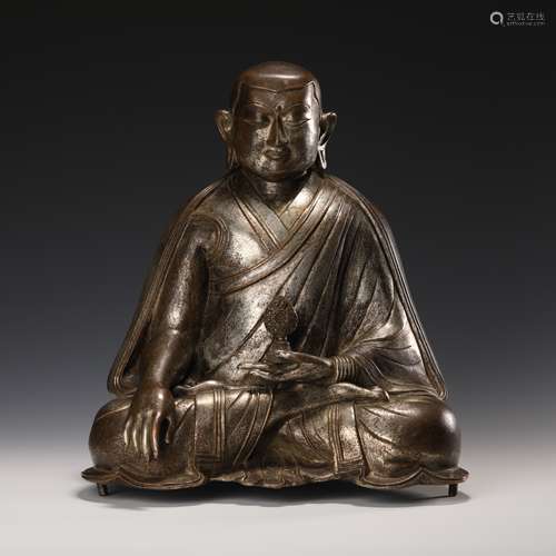 A SILVER PARTLY GILT SEATED MASTER