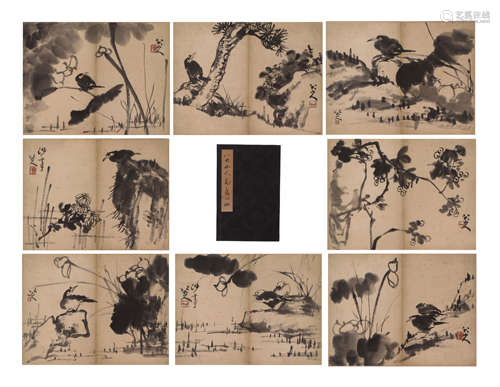 A CHINESE PAINTING ALBUM SIGNED BADASHAMREN