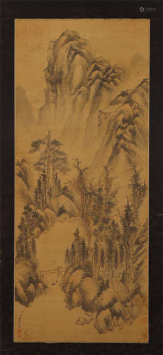 A CHINESE PAINTING OF SERENE STUDIO