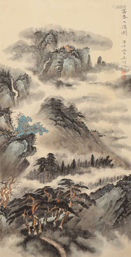 A CHINESE PAINTING OF LANDSCAPE