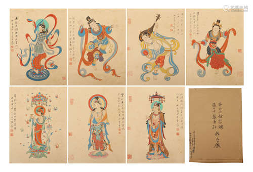 A CHINESE PAINTING ALBUM OF BODHISATTVA