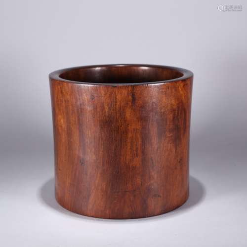 A Huali Wood Brush Pot