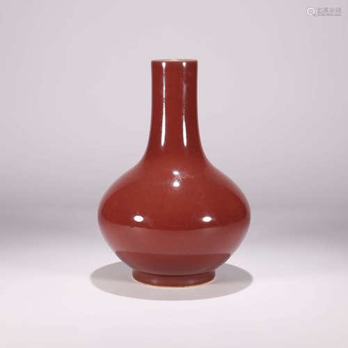 A Red Glaze Porcelain Tianqiuping